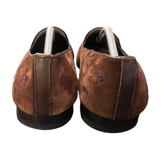 Bow Tie Mens Shoes Brown Skull Formal Velvet Loafer US 11 Smoking Shoes - Picture 5 of 14